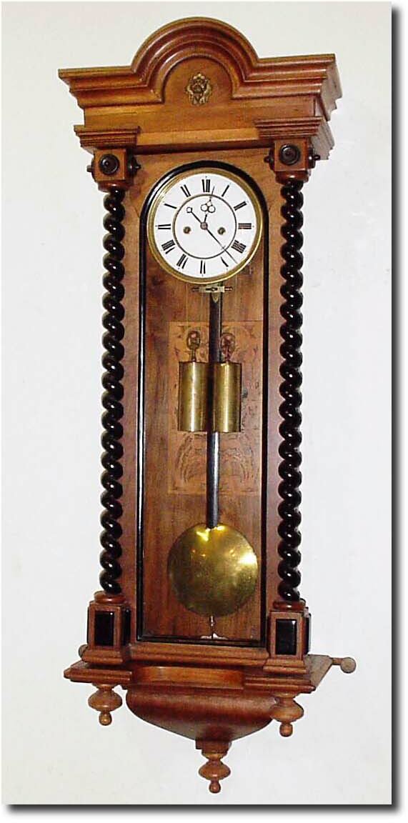 C.1875, Austrian, Small Two Weight "Veinna Regulator' with restorations. — Antique Clocks Price Guide