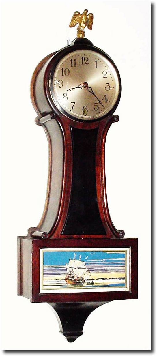 C.1930, New Haven "Welton' Time Only pendulum banjo, 8-day. — Antique Clocks Price Guide