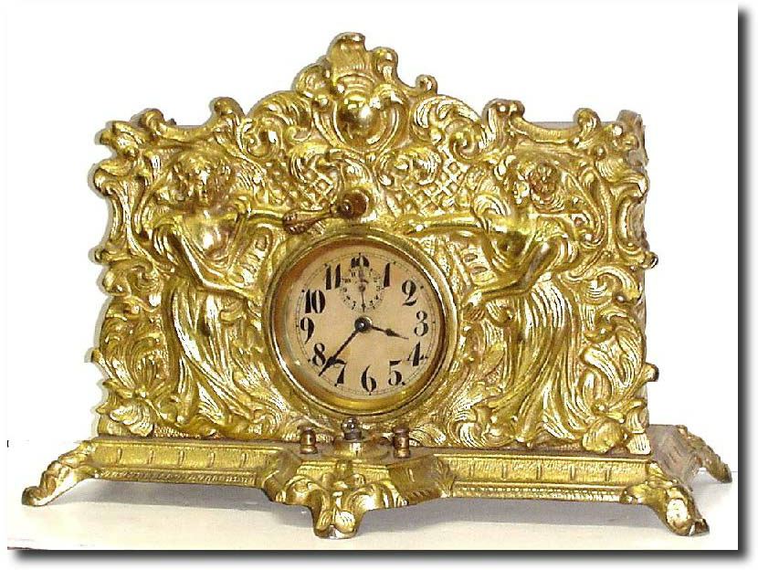 C.1910, National Electric Clock Co., New York, a battery alarm clock with provision for lighted dial. — Antique Clocks Price Guide