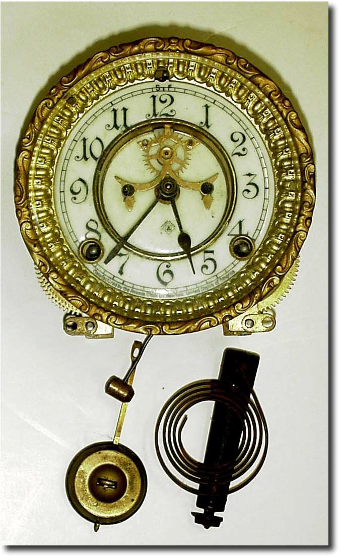 C.1900, Ansonia Clock Co., Open escape movement, complete. — Antique Clocks Price Guide