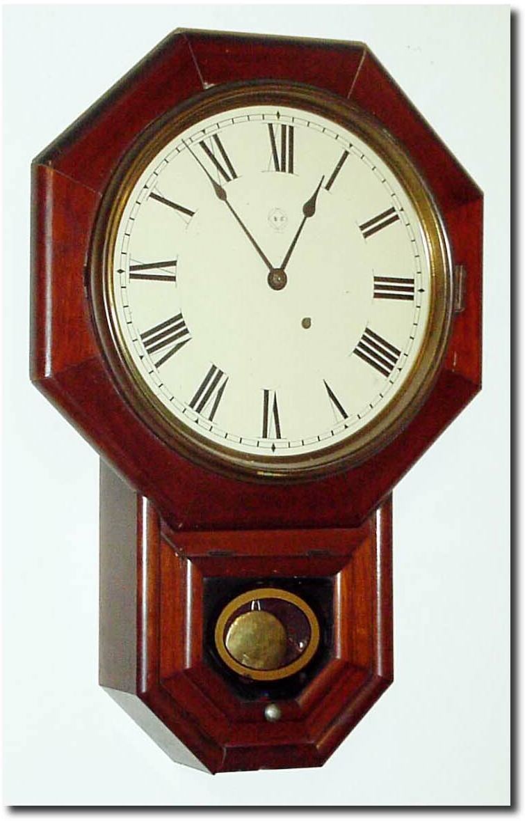 C.1890, Seth Thomas "12 Inch Drop Octagon', in mahogany, as-found. — Antique Clocks Price Guide
