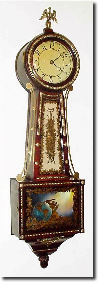 C.1930, Mixed lot: a Mahogany Cased Banjo, now spring driven, that is perhaps the most eye catching banjo in this sale. — Antique Clocks Price Guide