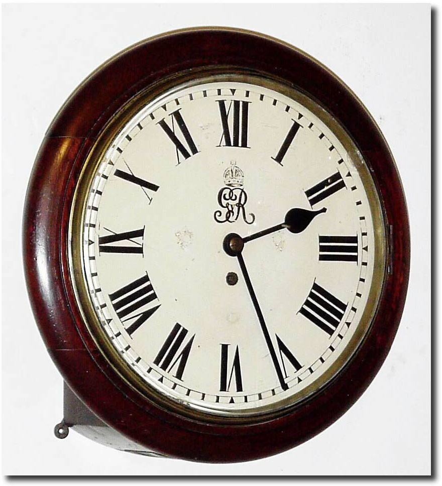 C.1931 (dated), English, Potts and Sons, Leeds, a good chain fusee postal clock with British royal crest on both the movement and the dial. — Antique Clocks Price Guide