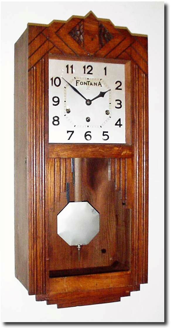 C.1925, German, Hamburg-American, for the French Market, Westminster box clock, oak cased, as-found. — Antique Clocks Price Guide