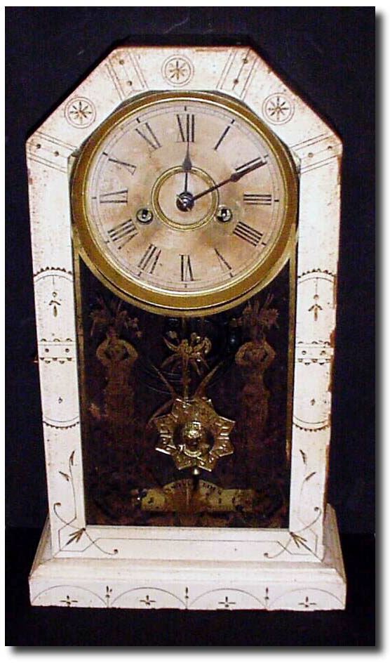 C.1883, Ansonia "Blackbird', 30-Hour, as-found. — Antique Clocks Price Guide
