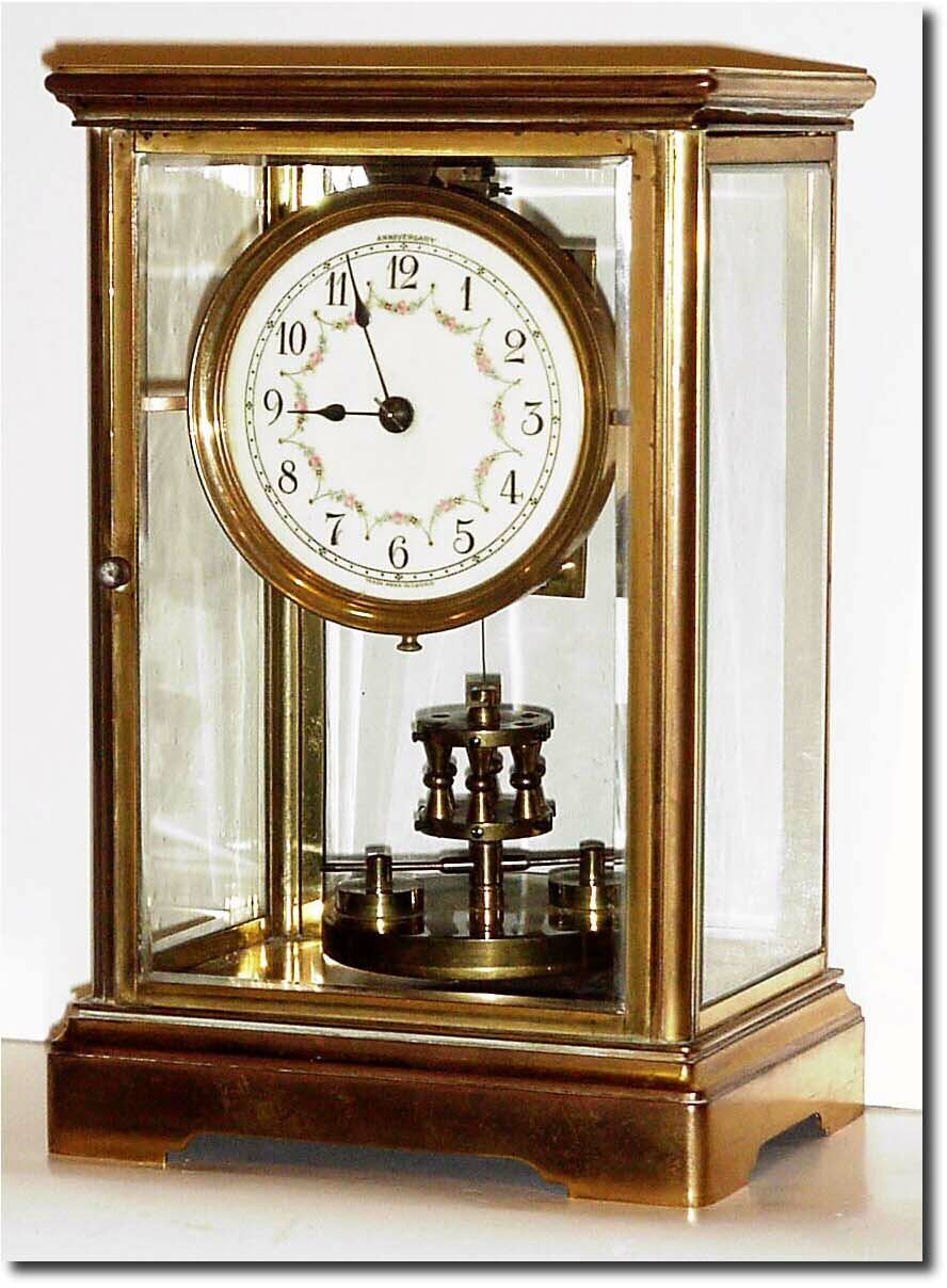 C.1910, German, Jahresuhrenfabrik, 400-Day in a 4-glass crystal regulator case. — Antique Clocks Price Guide