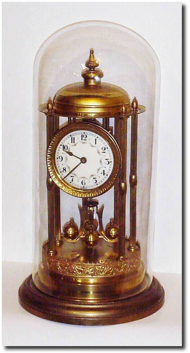 C.1930, German, Jahresuhrenfabrik, Louvre model in very good original condition. (does need suspension spring, block is there). — Antique Clocks Price Guide