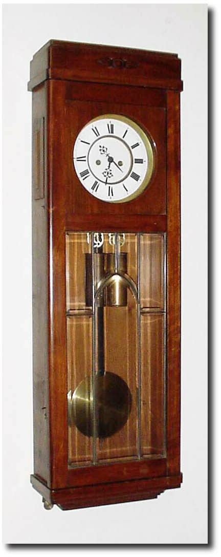 C.1910, Mixed lot: a German box style case with 7 panes of beveled and leaded glass (one pane cracked), now with another 2-weight movement, less gongs, and needing work. — Antique Clocks Price Guide