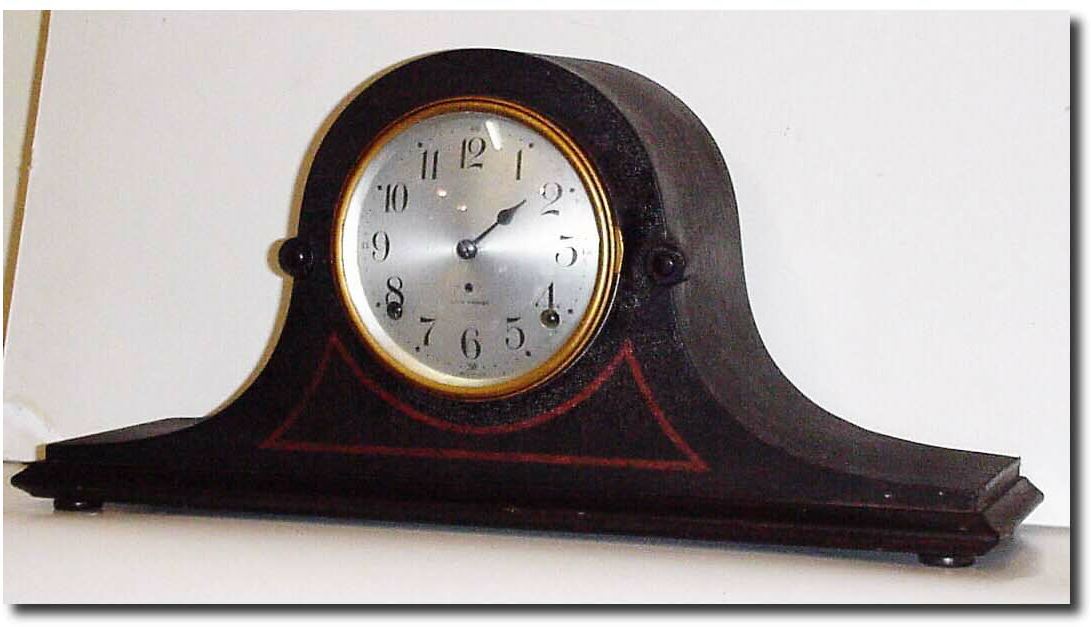 C.1925, Seth Thomas, Plymouth Model, mahogany tambour clock, with 89-L movement, striking ding-dong notes on steel rods. — Antique Clocks Price Guide