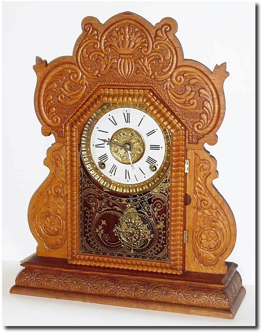 C.1900, E.N. Welch, "Cabinet K, No. 64' in "like-new" condition. — Antique Clocks Price Guide
