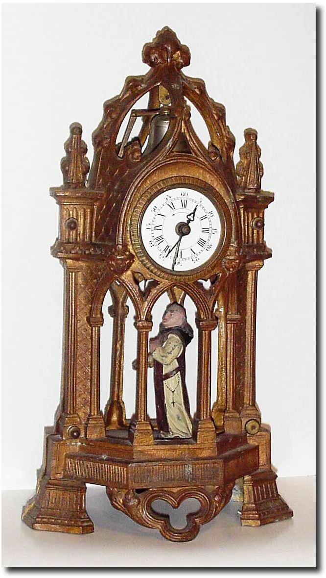 C.1900, German "MONK' Alarm Clock in very good original condition. — Antique Clocks Price Guide