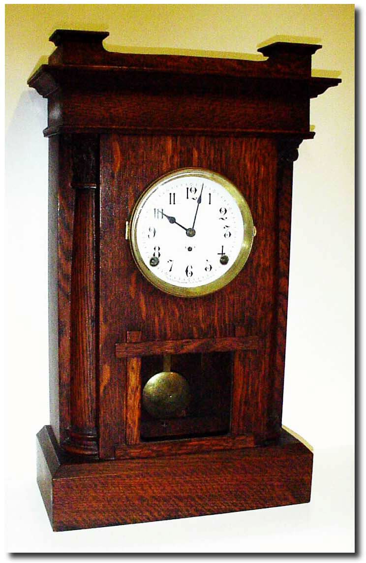 C.1920, Arthur Pequegnat Clock Co, Berlin, Canada, very uncommon arts and crafts mantle clock of the highest quality. — Antique Clocks Price Guide
