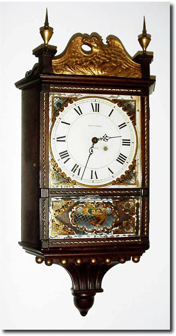 C.1930, Waltham, Catalog No. 1470, 8-Day, miniature wall clock. — Antique Clocks Price Guide