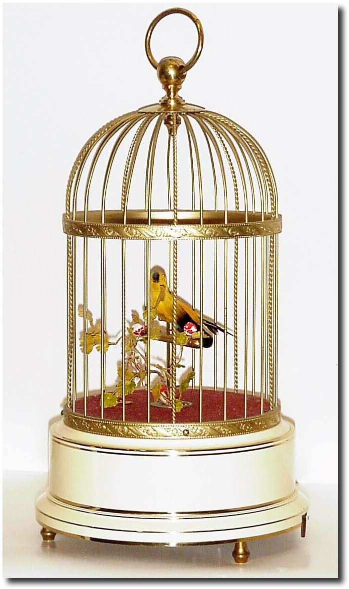 C.1950, German, Singing Bird in Cage, in excellent original condition. — Antique Clocks Price Guide