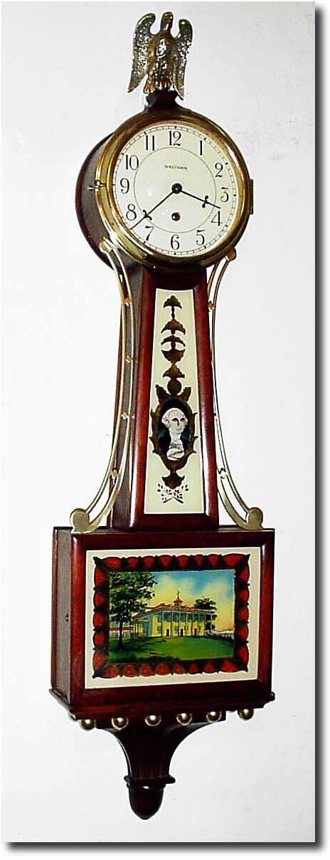 C.1935, Waltham Clock Co., Size Time only, lever banjo in very clean condition. — Antique Clocks Price Guide