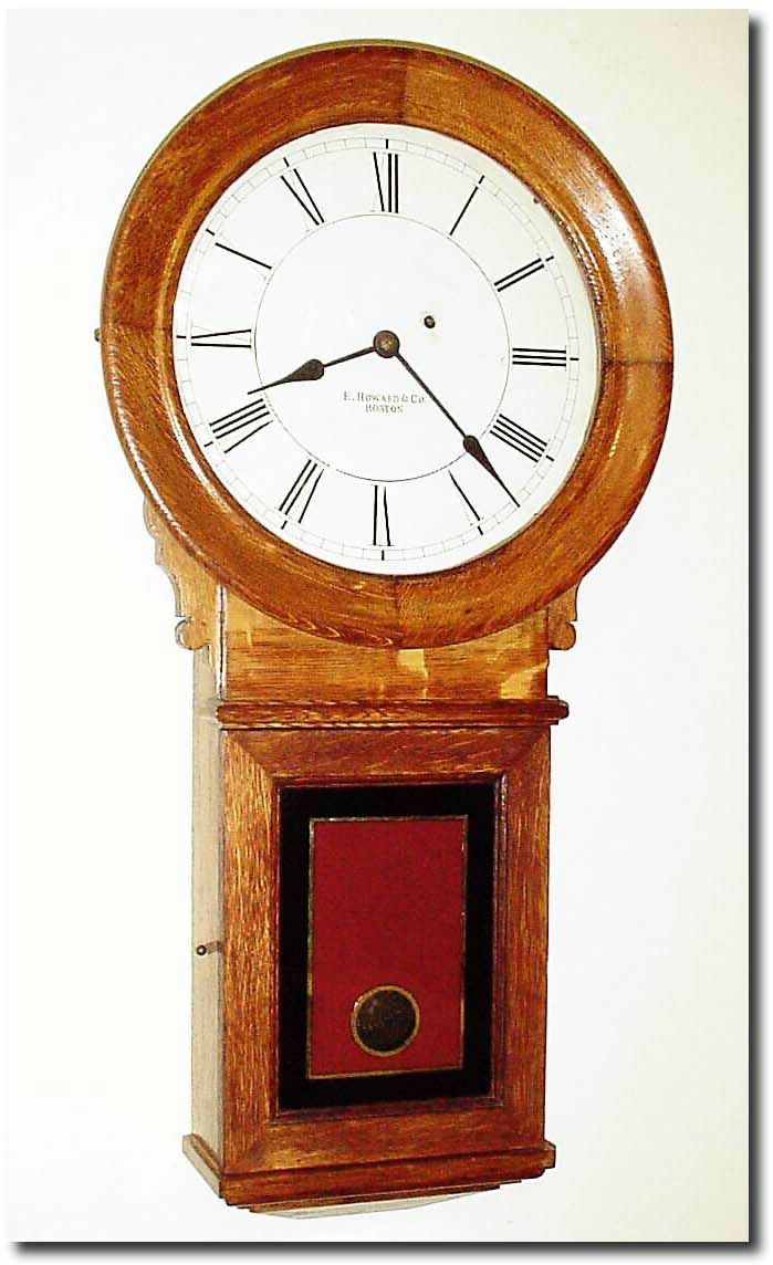 C.1900, E. Howard and Co., Boston, "Regulator No. 70' in oak, nicely restored. — Antique Clocks Price Guide