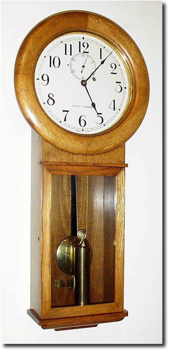 C.1936, Seth Thomas, "Regulator No. 2' in oak, and in excellent original condition. — Antique Clocks Price Guide