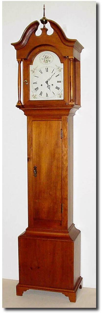 C.1961, Elmer O. Stennes, Weymouth, Mass small tall case, or "grandmother' clock in very good original condition. — Antique Clocks Price Guide