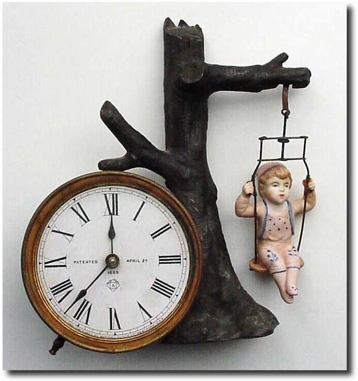 C.1894, Ansonia "Swing No. 2' in outstanding original condition. — Antique Clocks Price Guide