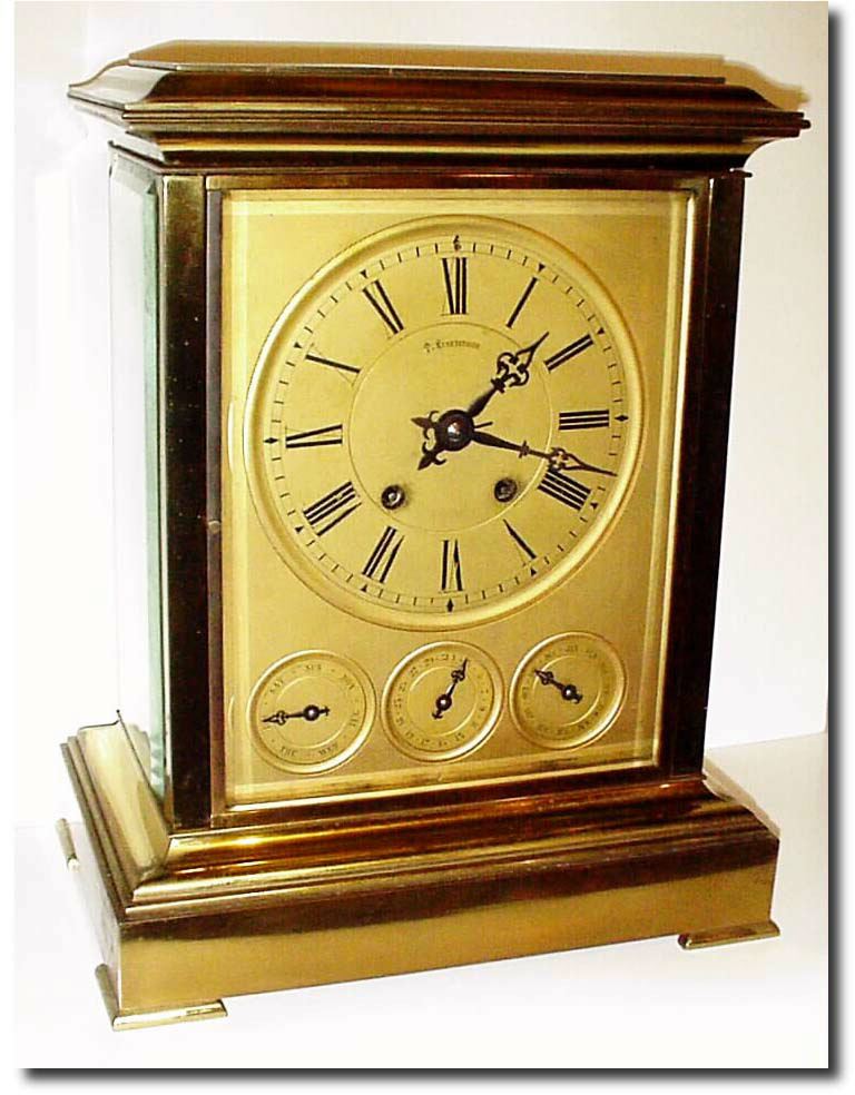 C.1890, French, Giant Crystal Regulator with calendar. — Antique Clocks Price Guide