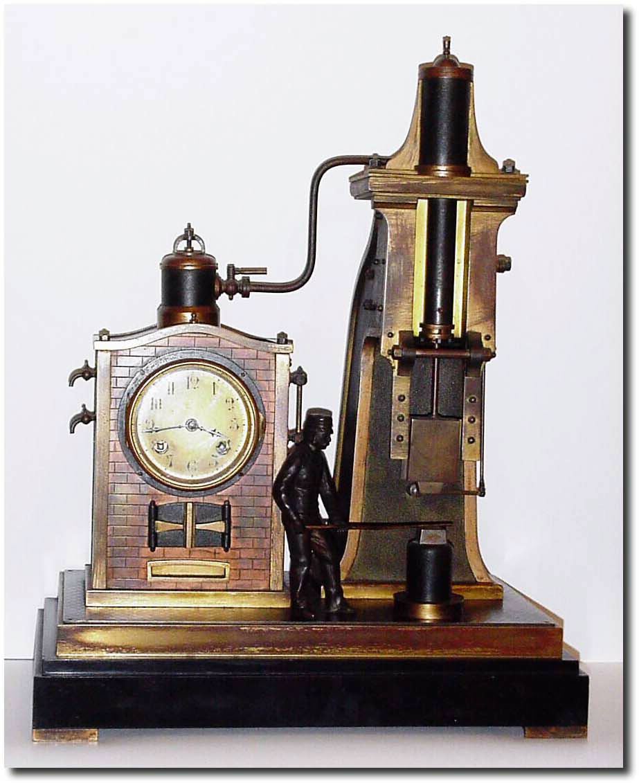 C.1880, French, the "Forgeman' Time and Strike mystery clock, from the French Industry series. — Antique Clocks Price Guide
