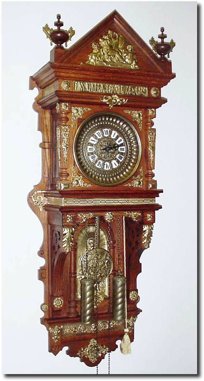 C.1900, Ansonia "ANTIQUE HANGING' in outstanding original condition. — Antique Clocks Price Guide
