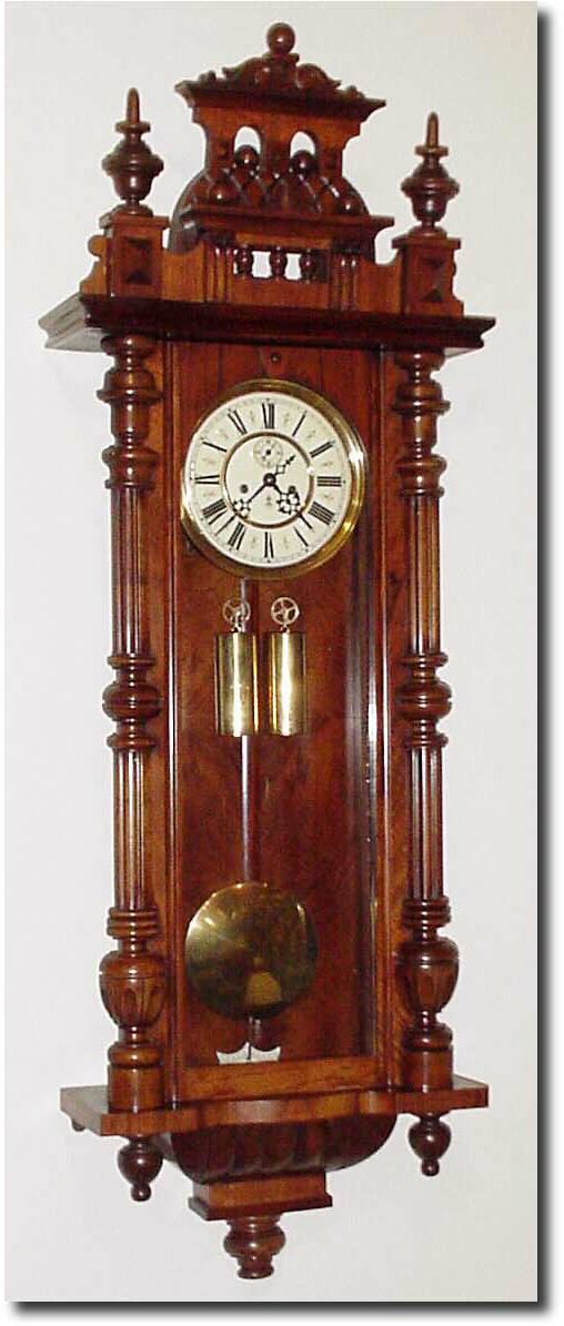 C.1890, German, Gustav Becker, 2-Weight wall regulator in the Vienna style. — Antique Clocks Price Guide