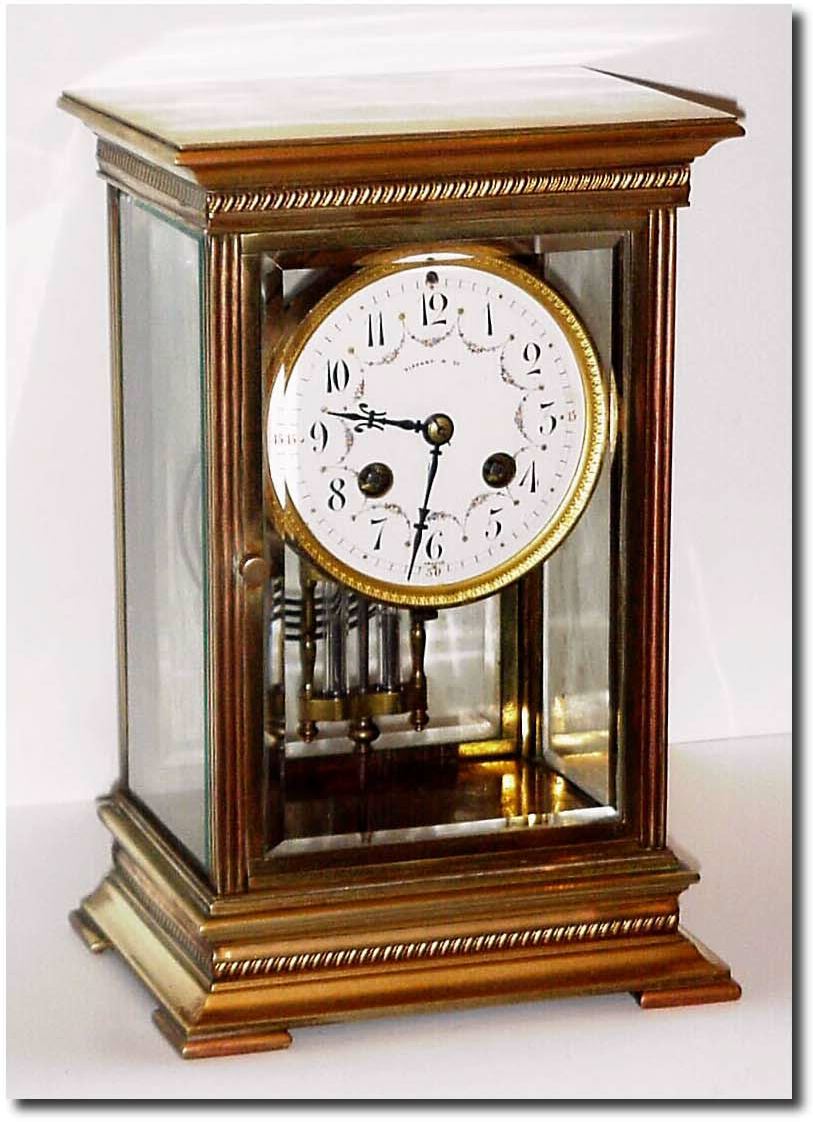 C.1900, French, for "Tiffany and Co.' (signed on dial), a good 4-glass crystal regulator in relatively clean condition. — Antique Clocks Price Guide