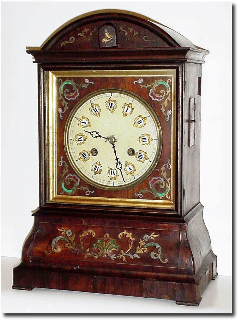C.1880, German, Black Forest Shelf Cuckoo, in an early architectural case with brass and shell inlay (some small bits of inlay missing). — Antique Clocks Price Guide