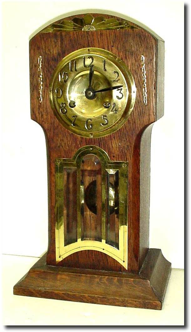 C.1920, German Jugendstil style oak cased shelf clock in good condition. — Antique Clocks Price Guide