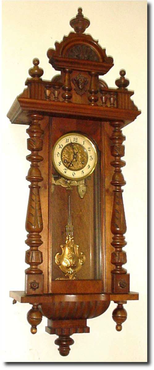 C.1895, German, Junghans Uhren Fabrik, spring driven wall regulator, in an Alt Deutsch walnut case in very good to excellent, as-found condition. — Antique Clocks Price Guide