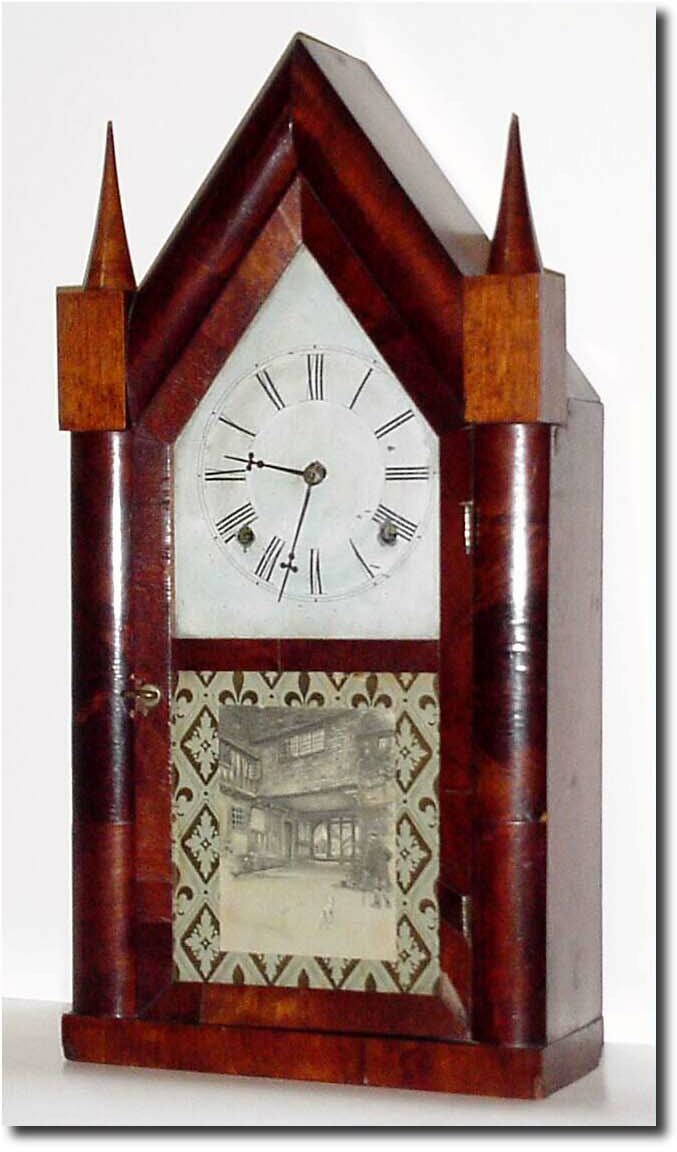 C.1850, C.S. Sperry, 136 Pearl St, New York, full size, 30 hour fusee steeple. — Antique Clocks Price Guide