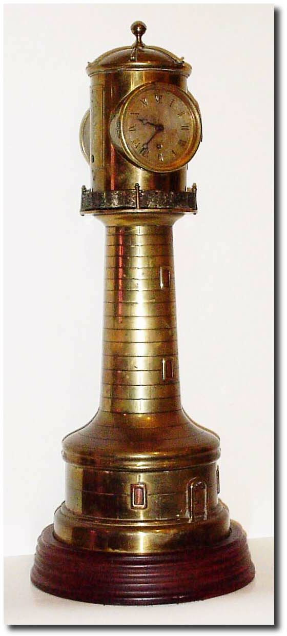 C.1880, French, "Lighthouse', from the Industrial Series of animated clocks, as-found. — Antique Clocks Price Guide