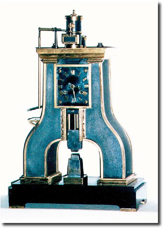 C.1890, French, Industry Series Clock, the "Steam Hammer', or trip hammer as called in the steel trade. — Antique Clocks Price Guide