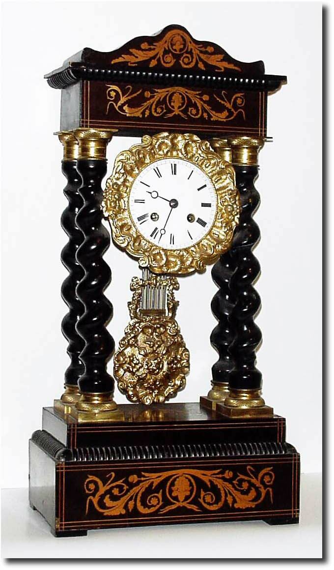 C.1875, French, 4-Column Empire Mantel clock in good condition. — Antique Clocks Price Guide