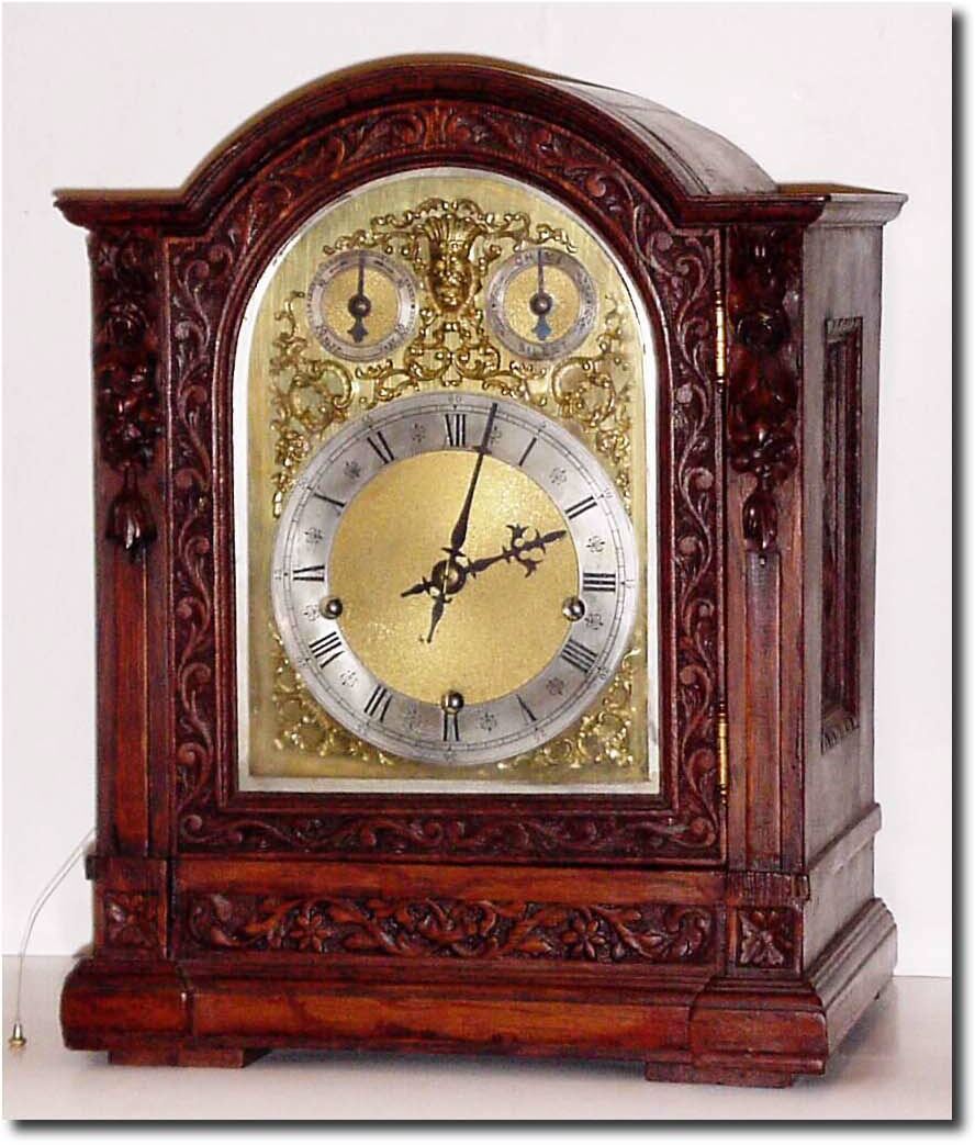 C.1890, German, Winterhalder and Hofmeier, Westminster chime, oak cased bracket clock. — Antique Clocks Price Guide