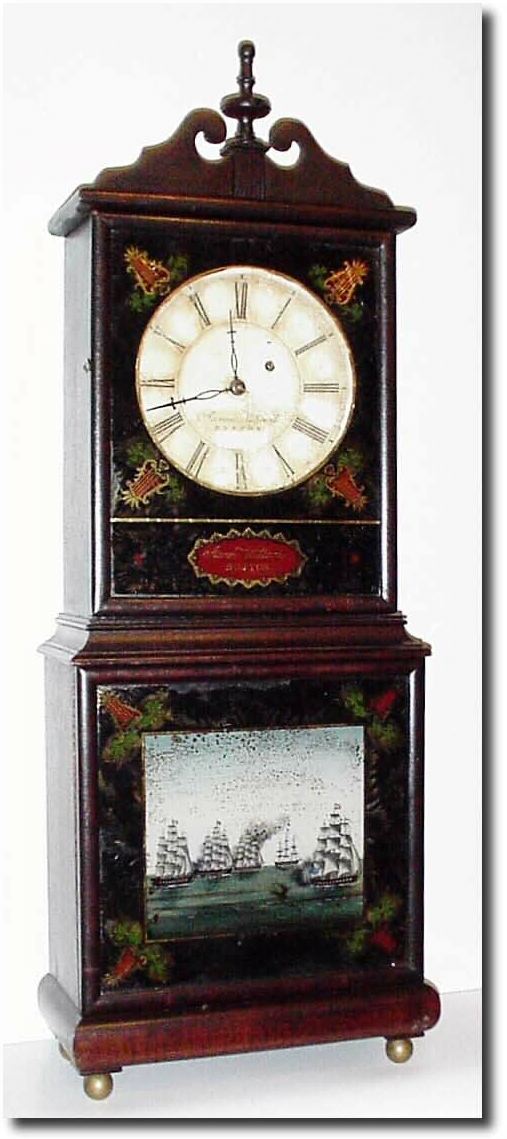 C.1970, A Reproduction Aaron Willard shelf clock. — Antique Clocks Price Guide