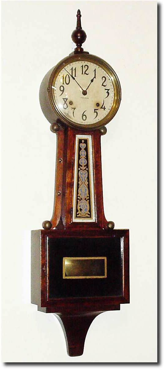 C.1915, E. Ingraham and Co., "Nyanza' Banjo clock, time and strike. — Antique Clocks Price Guide