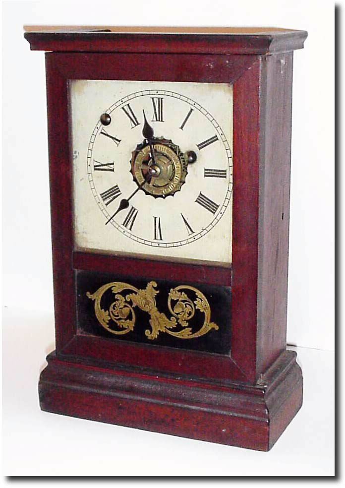 C.1855, Daniel Pratt, Union St, Boston label on Connecticut 30 hour time and alarm cottage in very good original condition. — Antique Clocks Price Guide