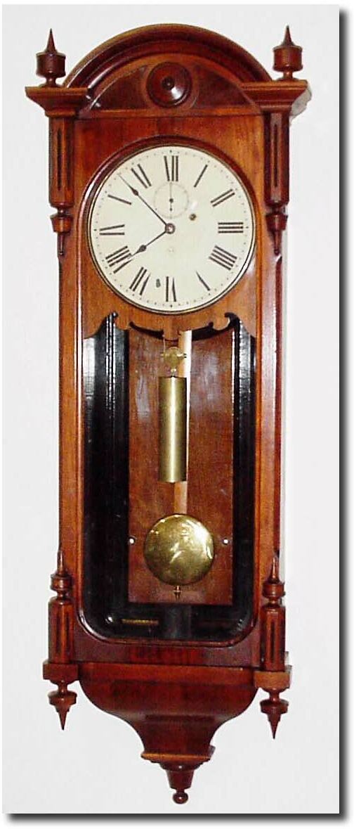 C.1900, Seth Thomas, "Regulator No. 6 in mahogany, and in good original condition, exceptions noted. — Antique Clocks Price Guide