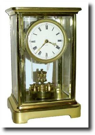 C.1904, German/French 400-Day, Disc Pendulum Clock, — Antique Clocks Price Guide