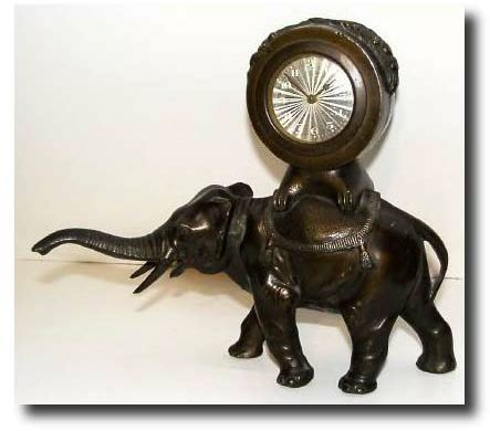 C.1910, German, copy of 18th Century elephant theme, — Antique Clocks Price Guide