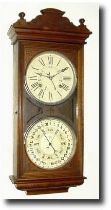 C.1880, Jerome and Co., New Haven, REGISTER Hanging Calendar clock — Antique Clocks Price Guide