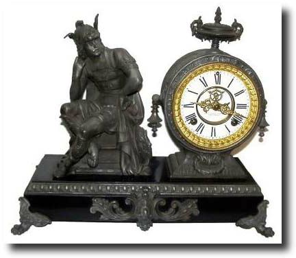 C.1894, Ansonia Cast Figural Clock "Mercury" — Antique Clocks Price Guide