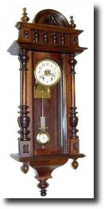 C.1890, French (yes), R-A Style Walnut wall regulator — Antique Clocks Price Guide