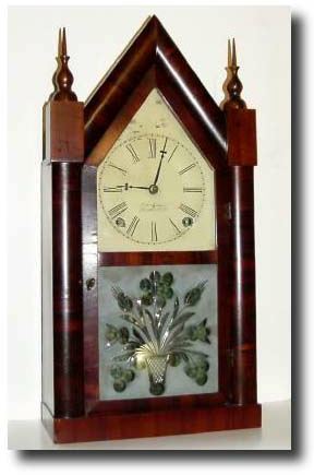 C.1847, J.C. Brown, Bristol, Conn, 8-Day Steeple clock — Antique Clocks Price Guide