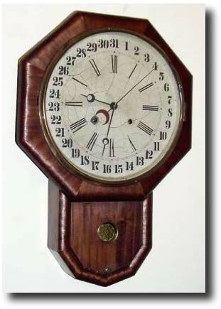 C.1875, Wm.L. Gilbert"Octagon Drop, Calendar" clock — Antique Clocks Price Guide