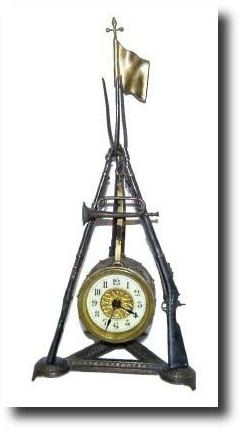 C.1895, Ansonia "ARMY" one day novelty clock — Antique Clocks Price Guide