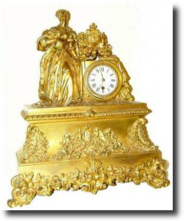 C.1860, French Ormolu Figural Clock, — Antique Clocks Price Guide