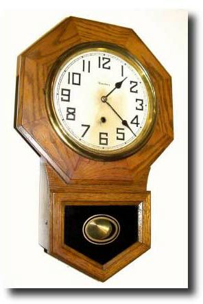 C.1920, Waterbury Clock Co., 8 Inch Arion, solid oak wall clock — Antique Clocks Price Guide
